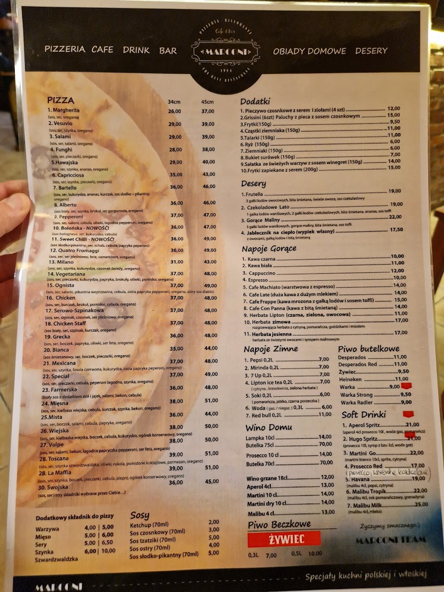 Menu Pizzeria Ristorante Marconi Gryfice-1
