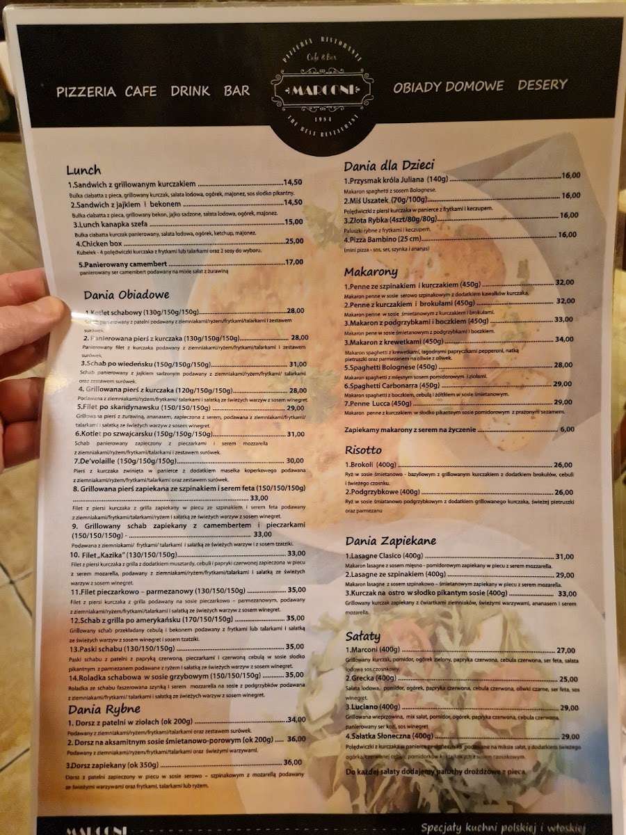 Menu Pizzeria Ristorante Marconi Gryfice-2